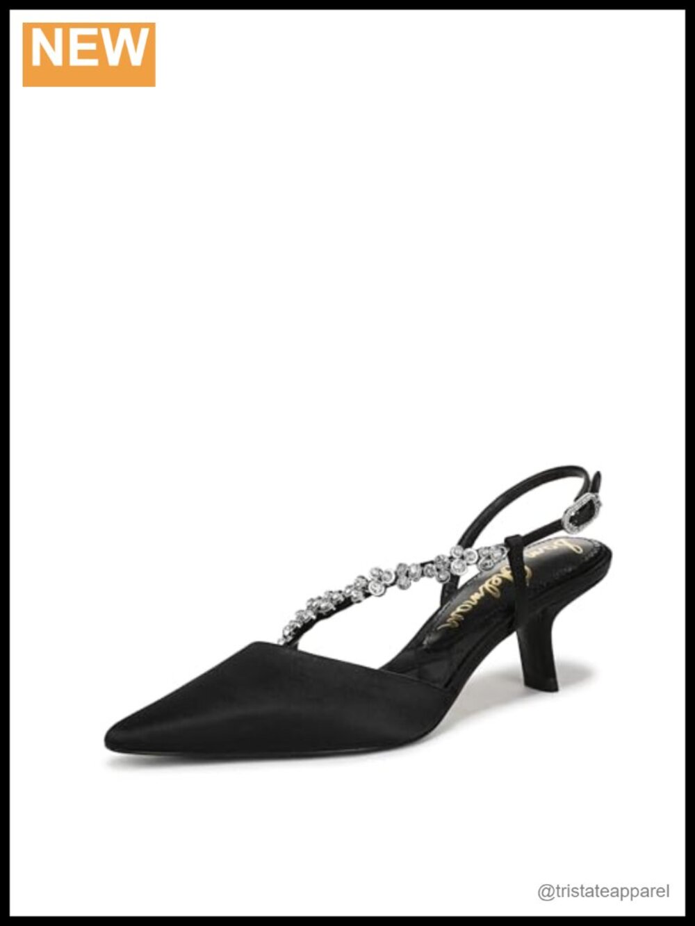 Sam Edelman Bonnie Slingback Kitten Heel Pointed Toe Pearl Embellished